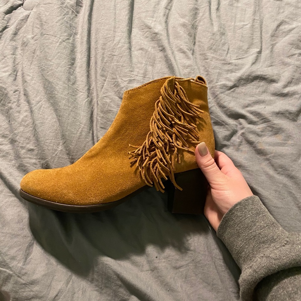 Matiss brown fringe boots